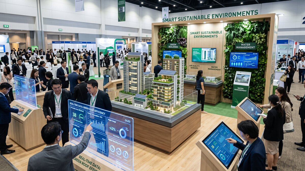 Экологичные технологии и умные здания на Thailand Smart City Expo 2026: солнечные панели, системы мониторинга окружающей среды