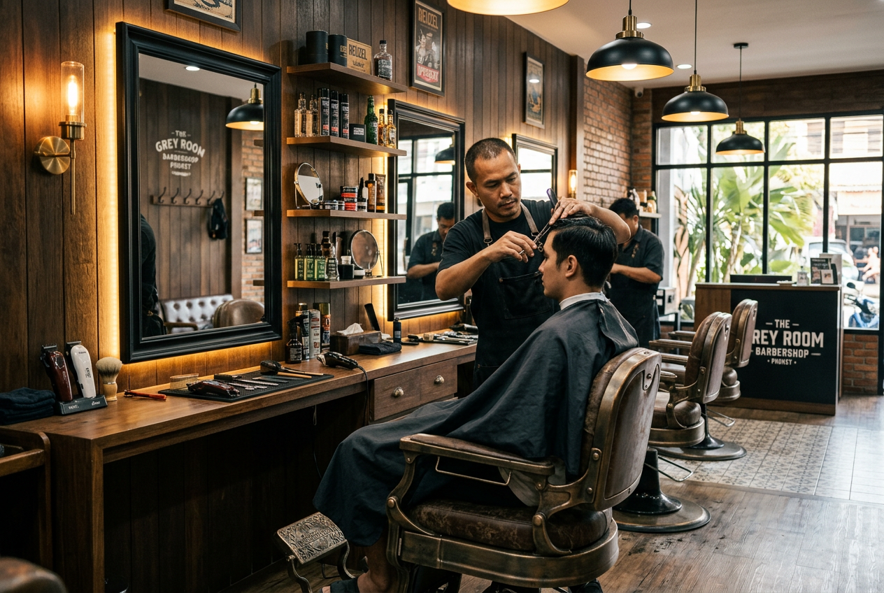Барбершоп Ducky Cutz на Пхукете — современная стрижка и бритье бороды, сеть из 6 филиалов по острову